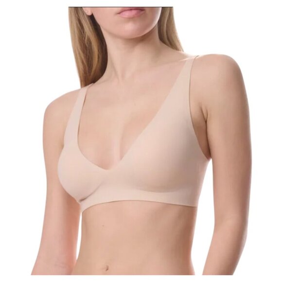 NWOT Splendid Gel Bonded Plunge Bra | Beige - Picture 1 of 6